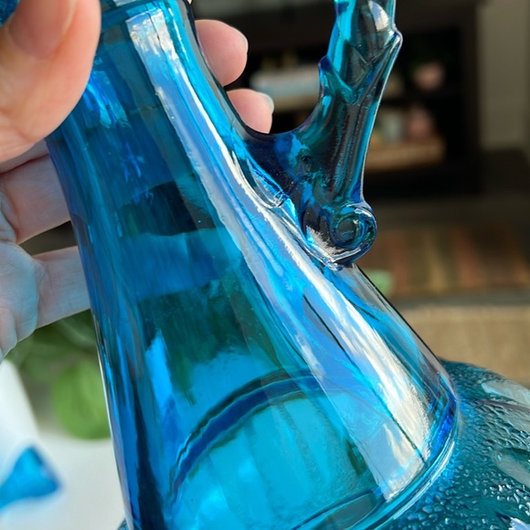 Vintage Blue Liquor Decanter with Stopper Jim Beam - Picture 12 of 14